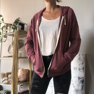 Alternative Apparel Zip Hoodie Red